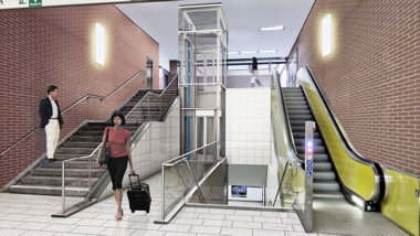 Visualisierung barrierefreier Ausbau der U-Bahnhöfe der Hamburger Hochbahn - Architekt ac hamburg H.-J. Agather